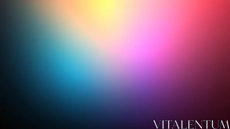Gradient background shows blended rainbow light across frame