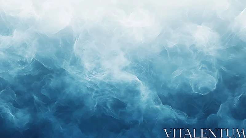Dreamy Blue Mist Abstract Background with Soft Texture.