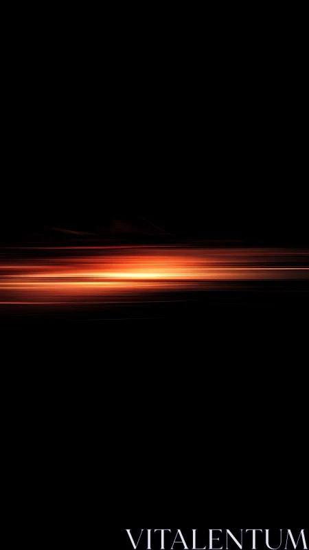 Glowing orange light streaks gently race across deep black