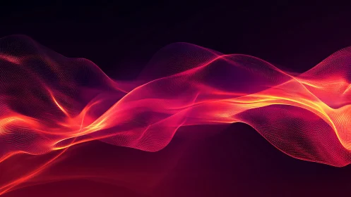 Volumetric Mesh Wave Field with Neon Luminescence and Gradient Falloff