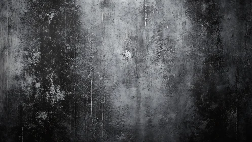 Weathered monochrome concrete wall with grunge patina.