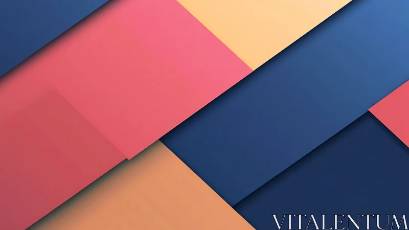 Diagonal color planes dance in layered geometric calm.