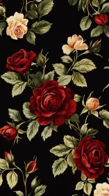 Velvet Roses Dance: Black Canvas Romance.