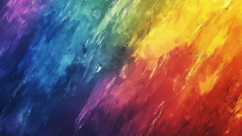 Diagonal spectrum field renders layered impasto color gradients