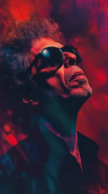 Neon-lit portrait in high-contrast cyberpunk chromatic lighting.