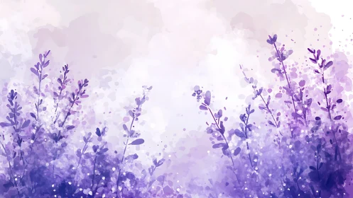 Lavender Dreams in Watercolor Haze.