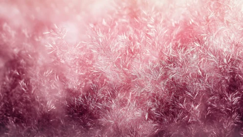 Soft pink whispers of feathered light drifting together.