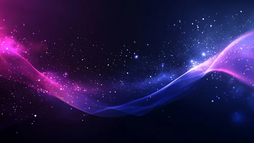 Starlit ribbons of purple light drifting through night skies.