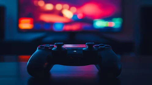 Gaming Controller in Neon Glow.