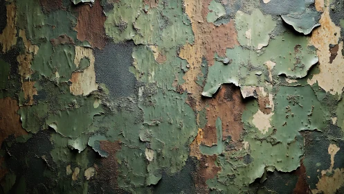 Macrophotographic analysis of multilayered flaking wall paint.