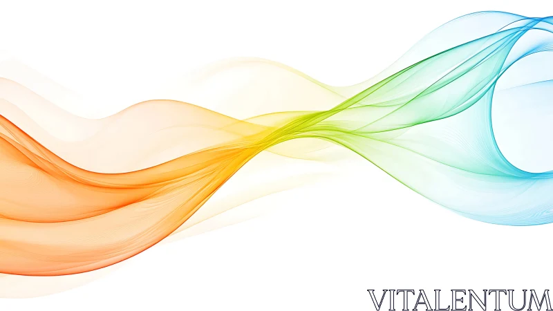 Ribboned light swirls glide across a bright white horizon