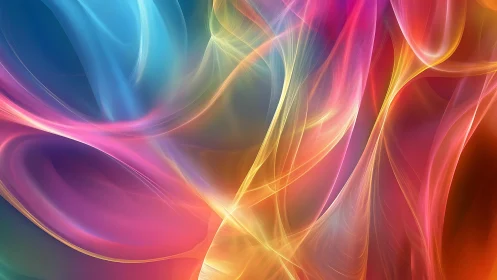 Luminescent color streams in flowing abstract motion.