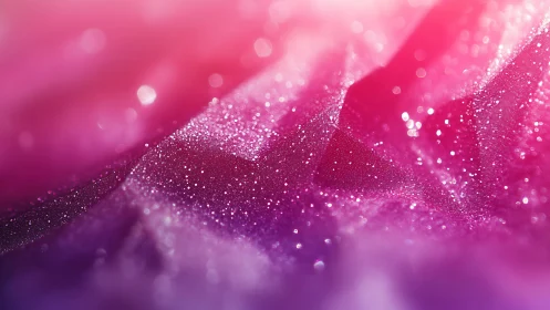 Shimmering Pink and Purple Abstract Landscape with Glittering Lights.