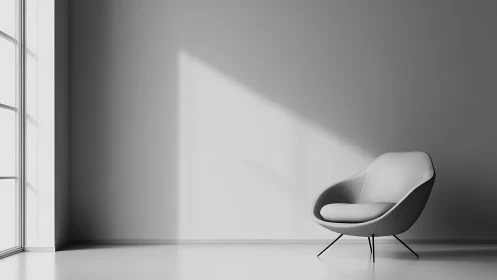 Soft morning light across a quiet minimalist reading chair.