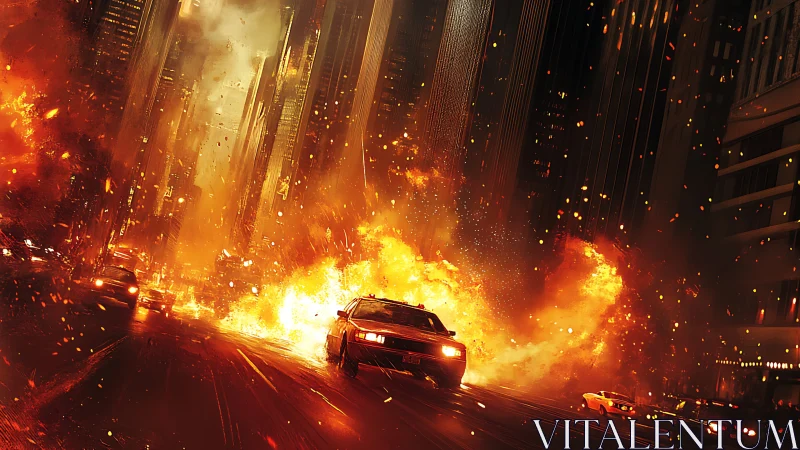 High-Speed Escape Through Blazing Urban Inferno