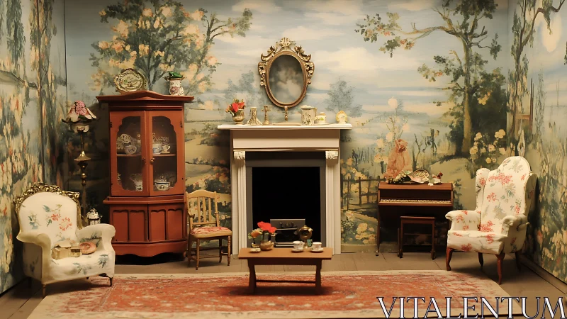 Tea-scented parlor where tiny chairs guard quiet afternoons.