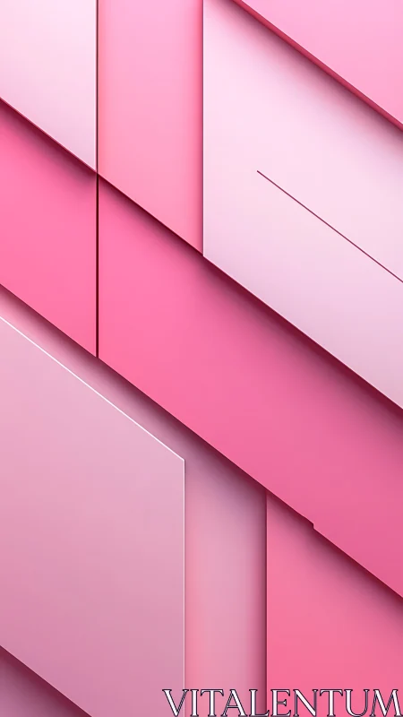 Pink layered geometric panels with minimal diagonal rhythm.