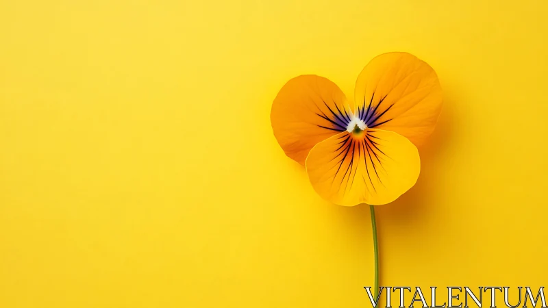 Golden pansy blossom celebrating joy and springtime beauty.