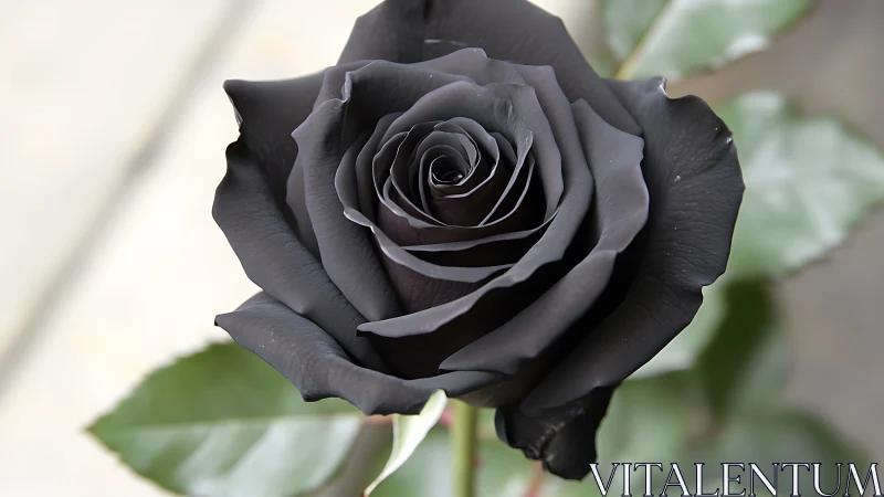 A Stunning Black Rose: Elegance in Deep, Velvety Petals.