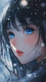 Snowbound stargazer with glacier-blue, story-soaked eyes.