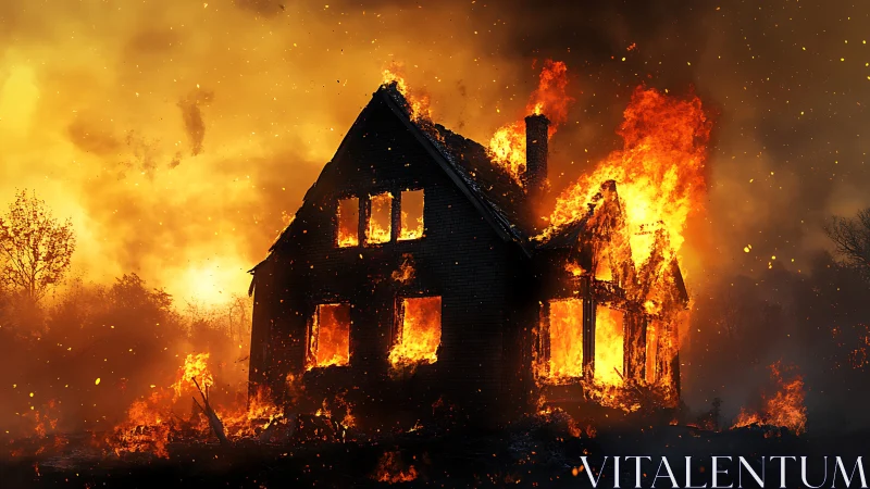 Inferno Mansion: Where Walls Burn Gold and Shadow Dances.