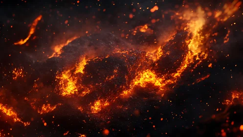 Fire and Embers: Abstract Flame Dynamics.