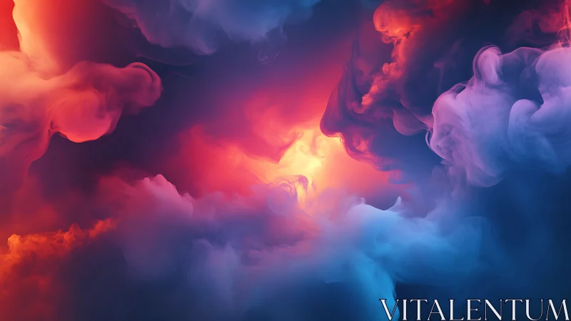 Nebulous color clouds swirling around radiant core glow.