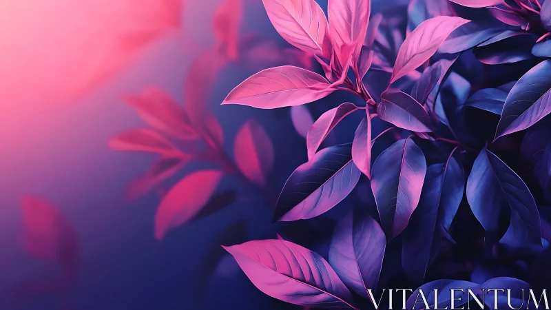 Dreamlit pink foliage glowing in soft twilight hues.