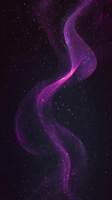 Neon violet cosmic ribbon swirling through starfield.