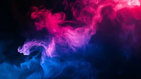 Neon smoke river swirling between magenta storms and abysses.