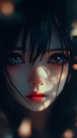 Soft light gently cradles a girl&rsquo;s luminous, soulful gaze