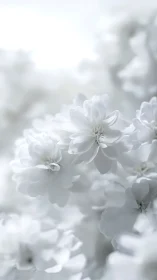 White Dahlias in Soft Focus: Botanical Study with Ethereal Light.