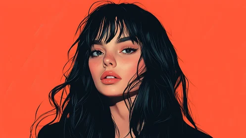 High-chroma vector portrait with glossy epidermal rendering.