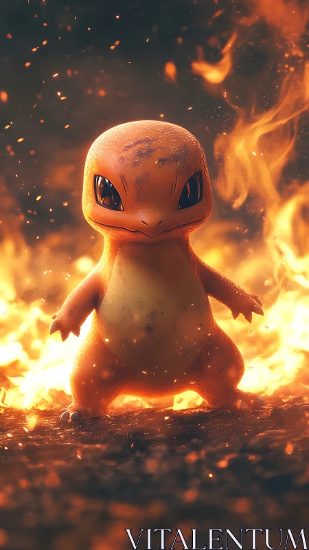 Inferno Guardian: Fiery Pokémon Emerges From Chaos.