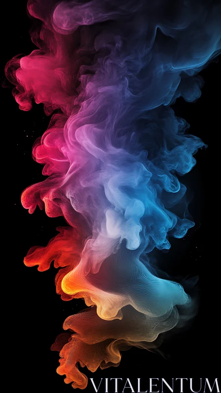 Chromatic nebula plume swirling through midnight silence.