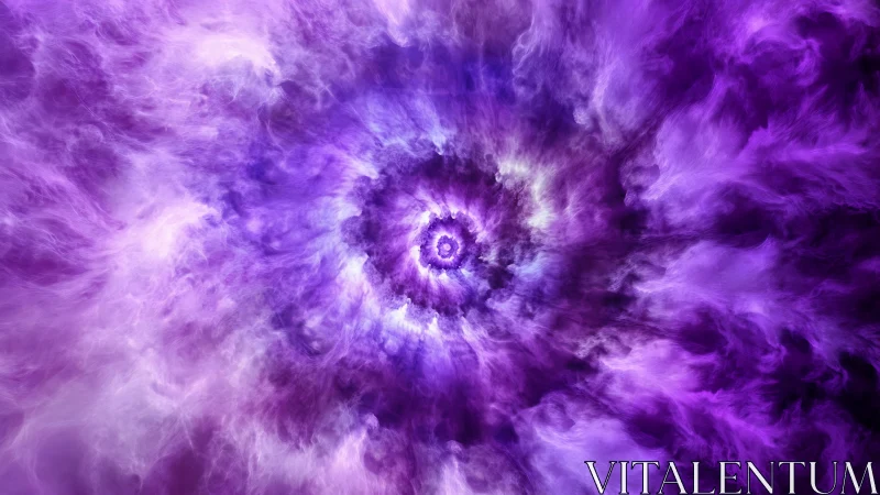 Radiant violet nebula swirls gently into a glowing center