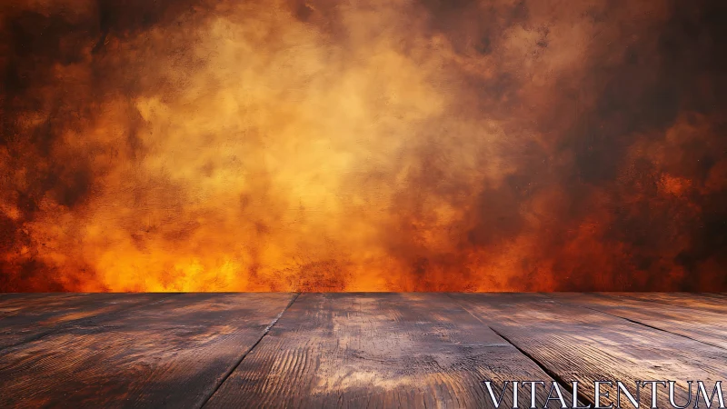 Dramatic Warmth Meets Weathered Wood in This Fiery Scene