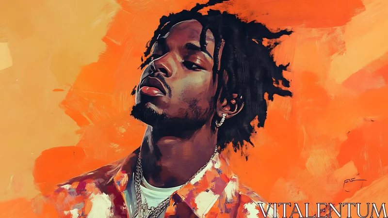 Sunlit swagger tilts upward against a hurricane of orange