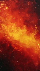 High-intensity nebular plasma cloud with dense stellar particulate field