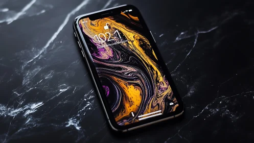 Stunning Abstract Wallpaper Glows on Modern Smartphone Screen