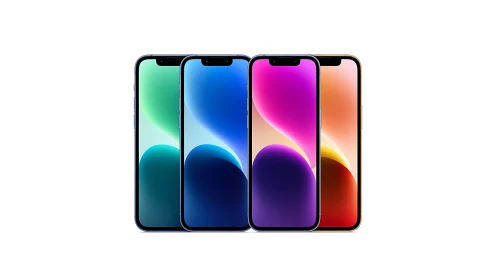 Vibrant Smartphone Collection Showcasing Colorful Digital Displays.
