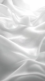 Soft white fabric drifts in gentle, light-filled waves