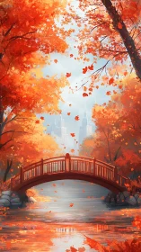Cozy autumn bridge inviting quiet moments by the water.