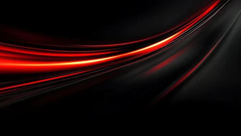 Sleek red and black abstract wave design with glossy finish.