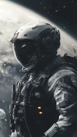 Starbound explorer pausing in quiet orbit above worlds.