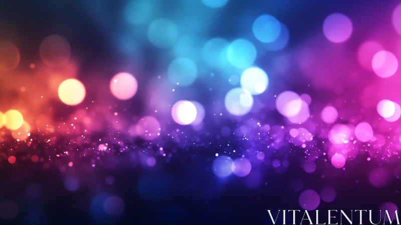 Colorful bokeh lights abstract background in vibrant gradient style.
