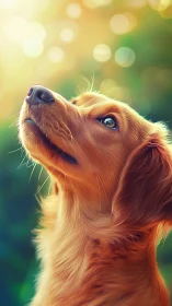 Canine profile under backlit bokeh with high color saturation.