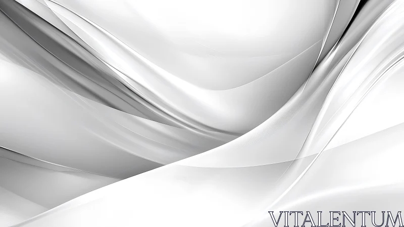 Elegant Abstract White Waves with Smooth Gradient Design.