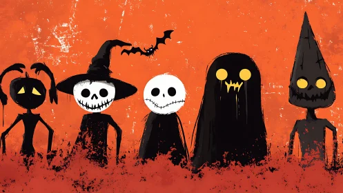 Grinning skeletons lead eerie Halloween monster lineup