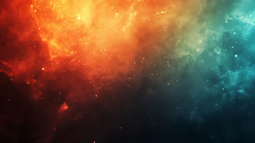 Bipolar stellar nebula gradient with high dynamic chroma field.